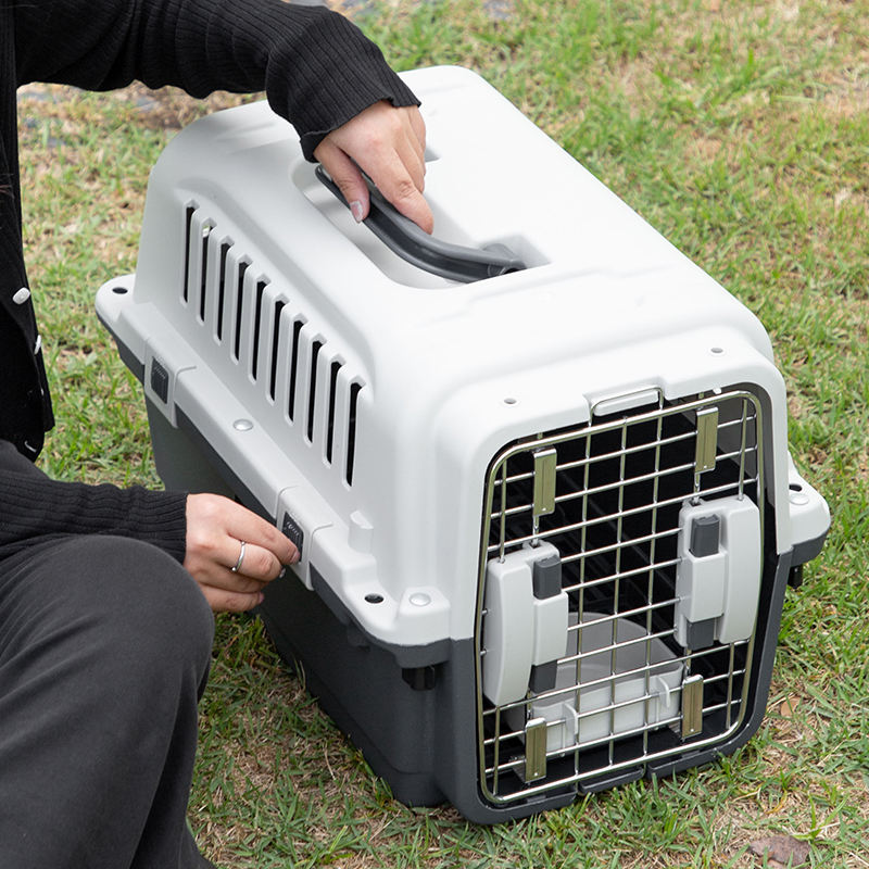 Portable Handheld Pet Airline Carrier with Food Bowl